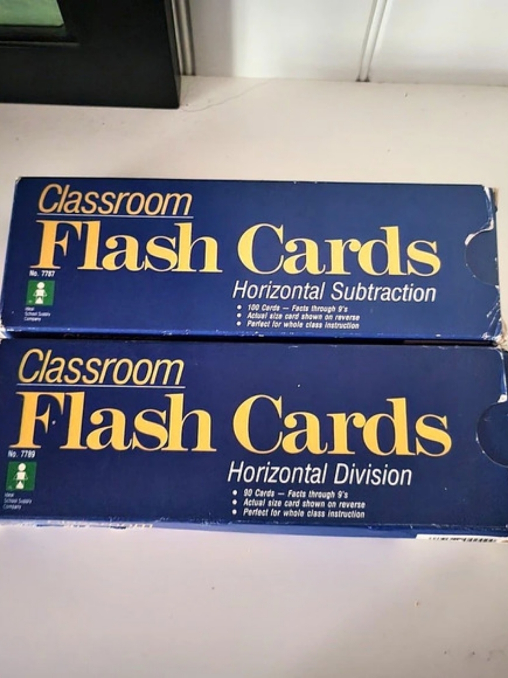 Ideal School Supply Classroom Flash Cards Math Flash Cards Set Blue Yellow